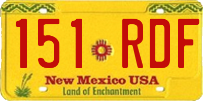 NM license plate 151RDF