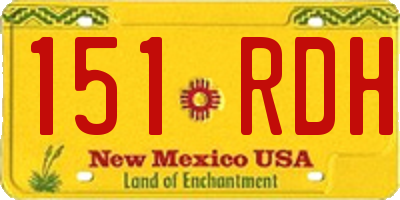 NM license plate 151RDH