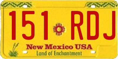 NM license plate 151RDJ