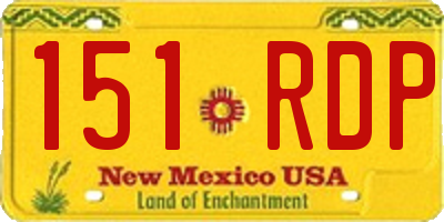 NM license plate 151RDP