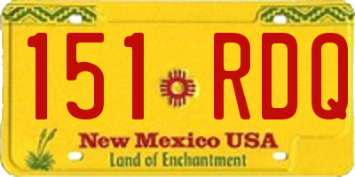 NM license plate 151RDQ