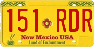 NM license plate 151RDR