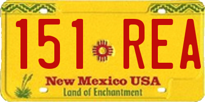 NM license plate 151REA