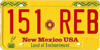 NM license plate 151REB