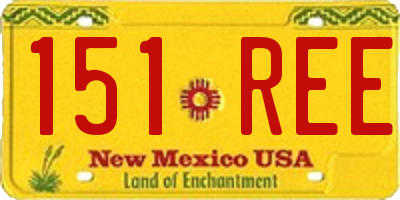 NM license plate 151REE