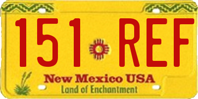 NM license plate 151REF
