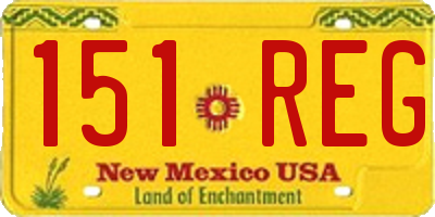NM license plate 151REG