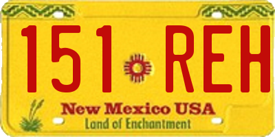 NM license plate 151REH