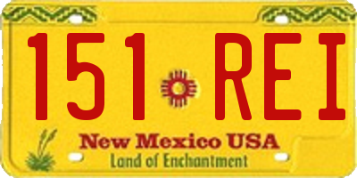 NM license plate 151REI