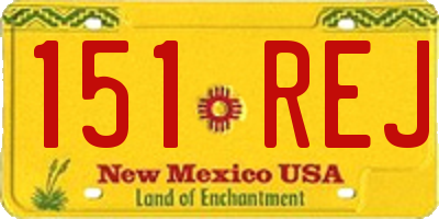 NM license plate 151REJ