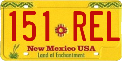 NM license plate 151REL