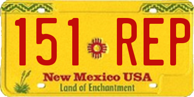 NM license plate 151REP
