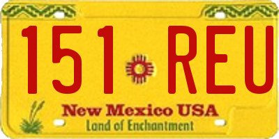 NM license plate 151REU