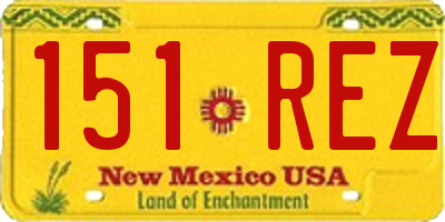 NM license plate 151REZ