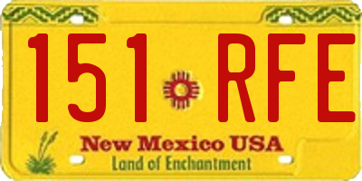 NM license plate 151RFE
