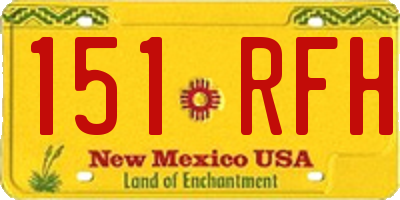 NM license plate 151RFH