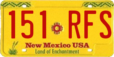NM license plate 151RFS