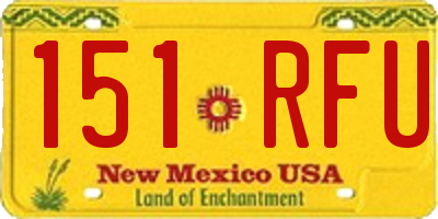 NM license plate 151RFU