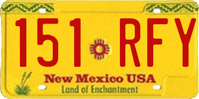 NM license plate 151RFY