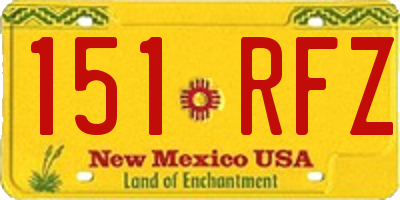 NM license plate 151RFZ