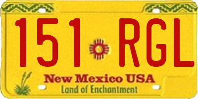 NM license plate 151RGL