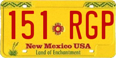 NM license plate 151RGP