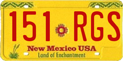 NM license plate 151RGS