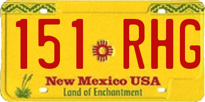 NM license plate 151RHG