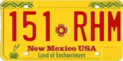 NM license plate 151RHM