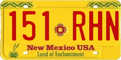 NM license plate 151RHN
