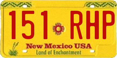 NM license plate 151RHP