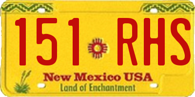 NM license plate 151RHS