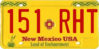 NM license plate 151RHT