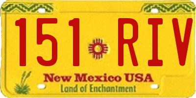 NM license plate 151RIV