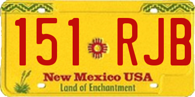 NM license plate 151RJB