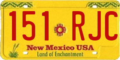 NM license plate 151RJC