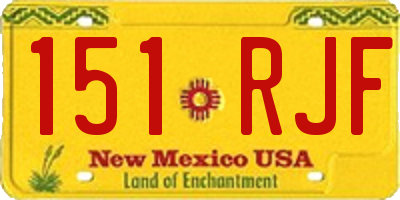NM license plate 151RJF