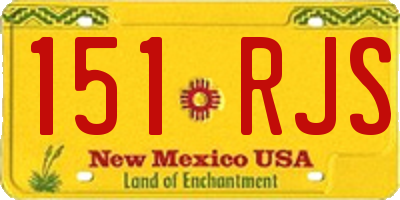NM license plate 151RJS