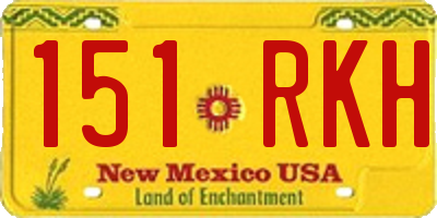 NM license plate 151RKH