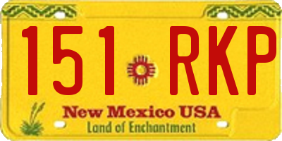 NM license plate 151RKP