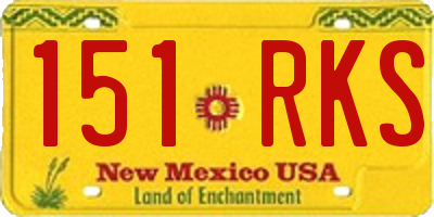 NM license plate 151RKS
