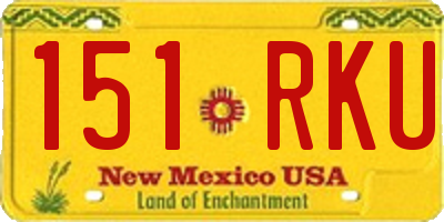 NM license plate 151RKU
