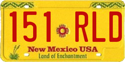 NM license plate 151RLD