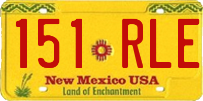 NM license plate 151RLE
