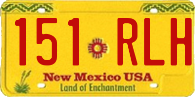 NM license plate 151RLH
