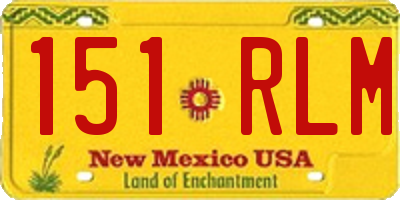 NM license plate 151RLM