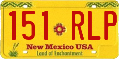 NM license plate 151RLP