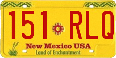 NM license plate 151RLQ