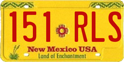 NM license plate 151RLS