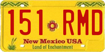 NM license plate 151RMD